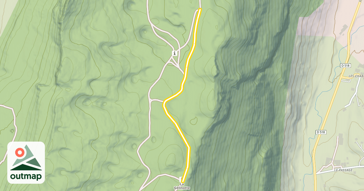 Map of Route forestière de la Trompe