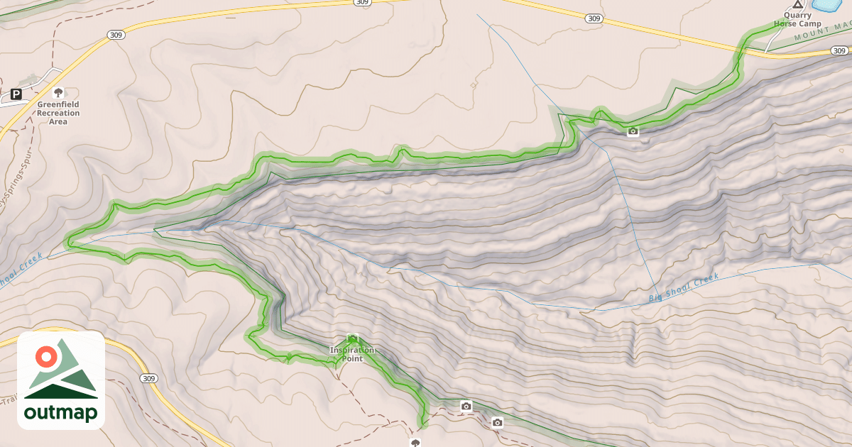 Map of Bear Hollow Trail