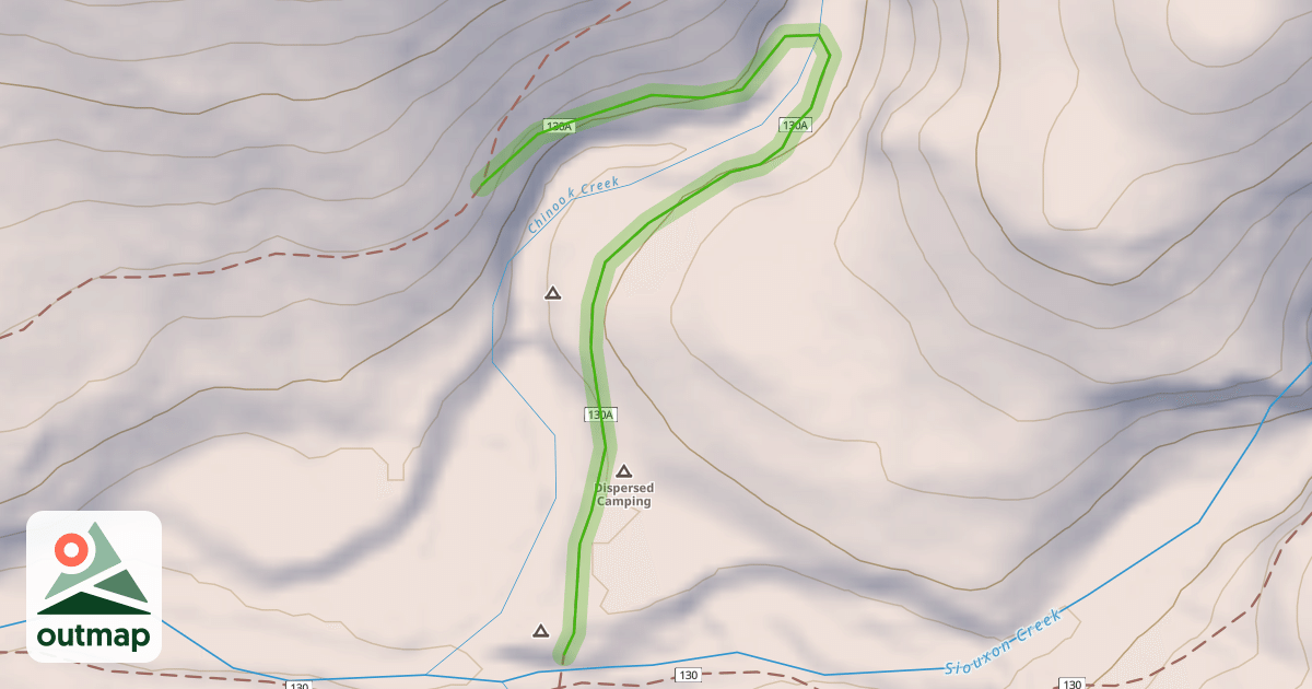 Map of Chinook Creek Trail #130A
