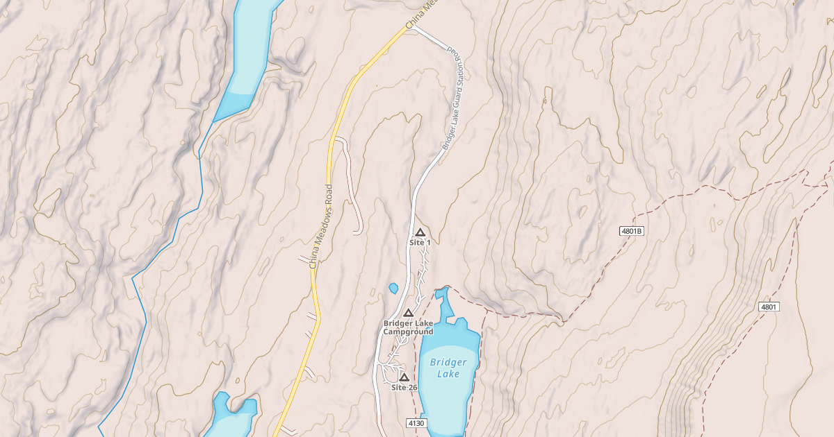 Map preview of BRIDGER LAKE GS