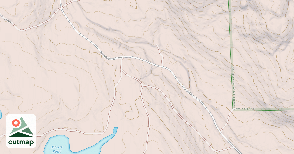 Map of Millsfield Pond Rd