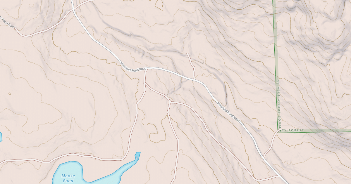 Map preview of Millsfield Pond Rd