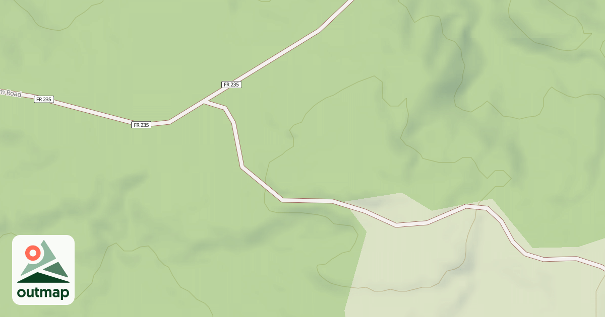 Map of HUNTLEY BROOK SPUR