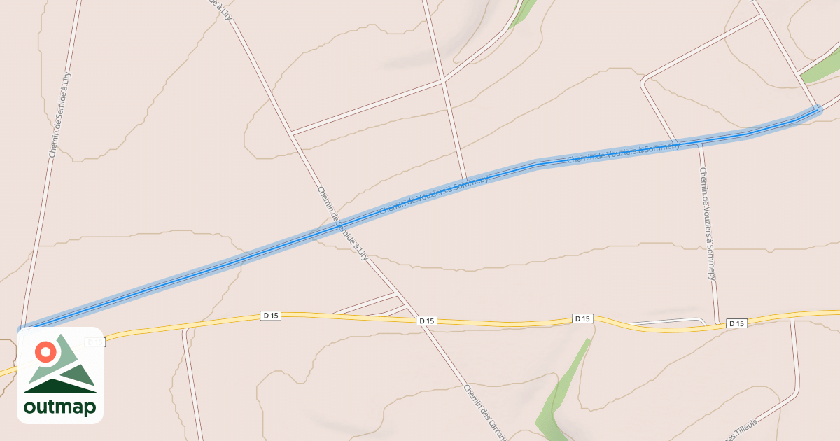 Map of Chemin de Vouziers à Sommepy