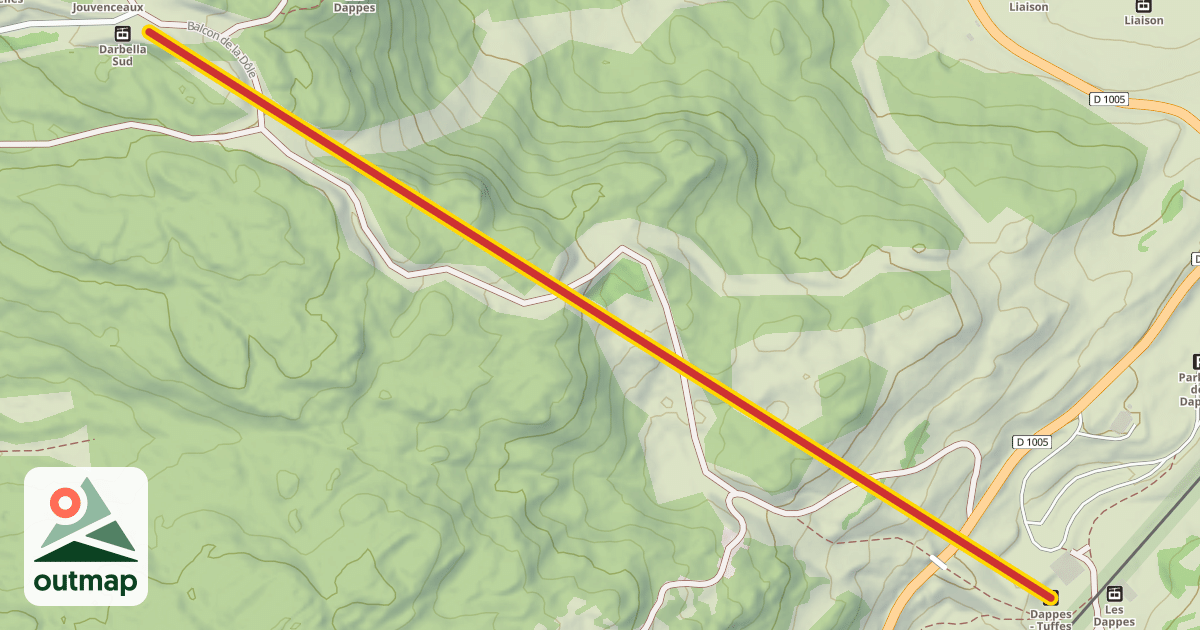 Map of Dappes - Tuffes
