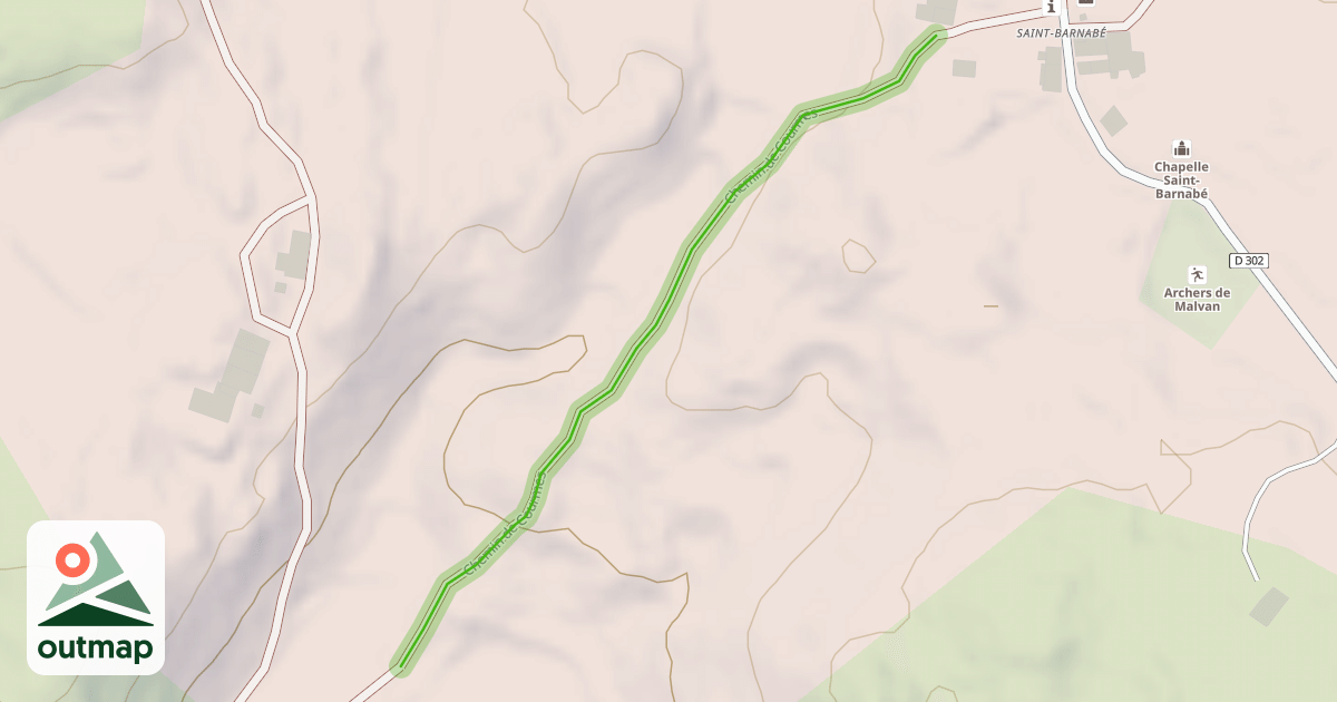 Map of Chemin de Courmes