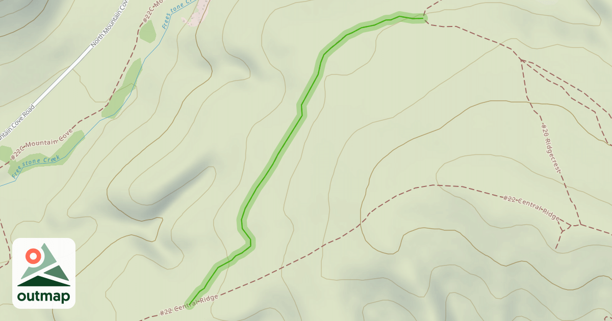 Map of #22A Central Ridge Spur (North)