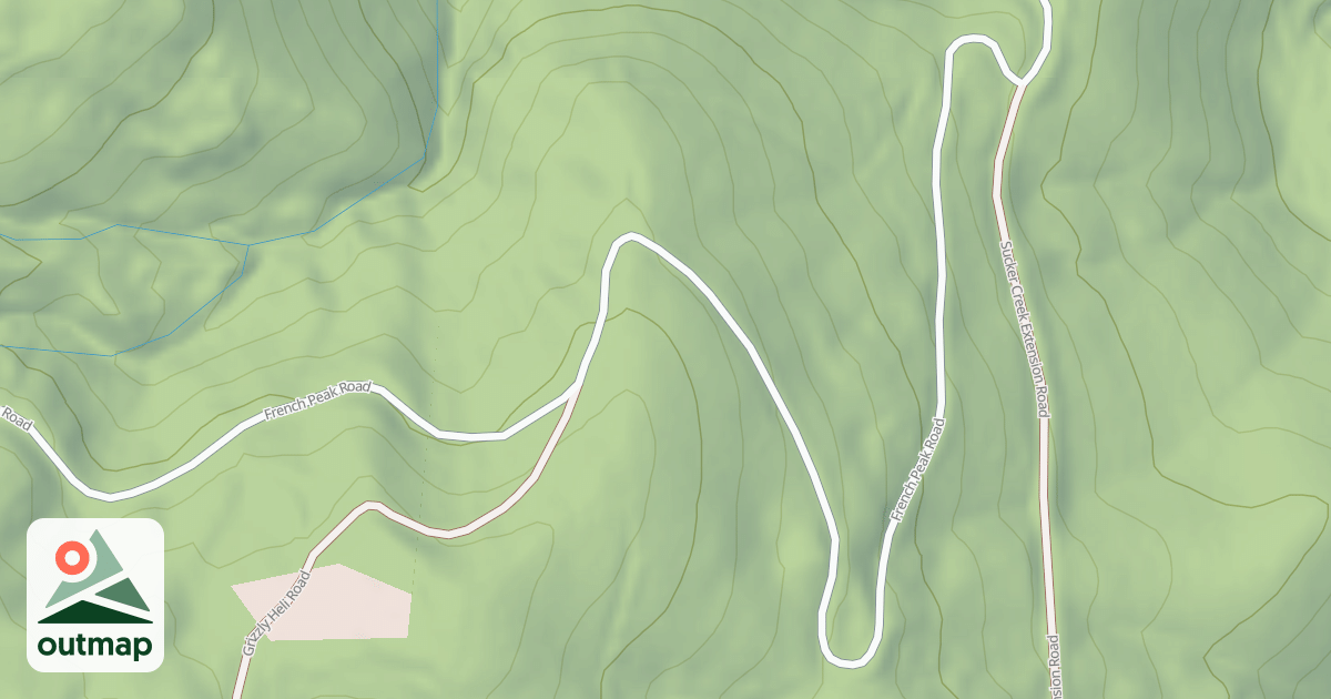 Map of FRENCH PEAK