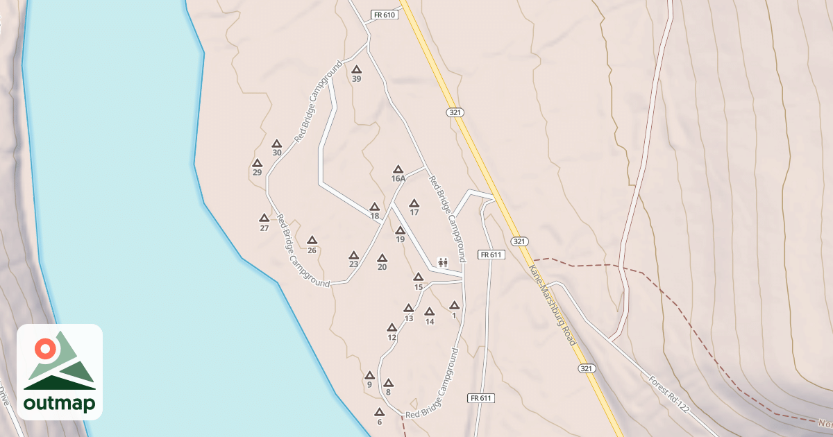Map of RED BRIDGE - A