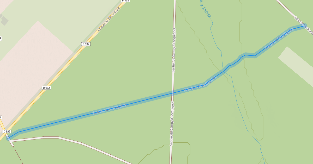 Map preview of Sentier d'Herbignies