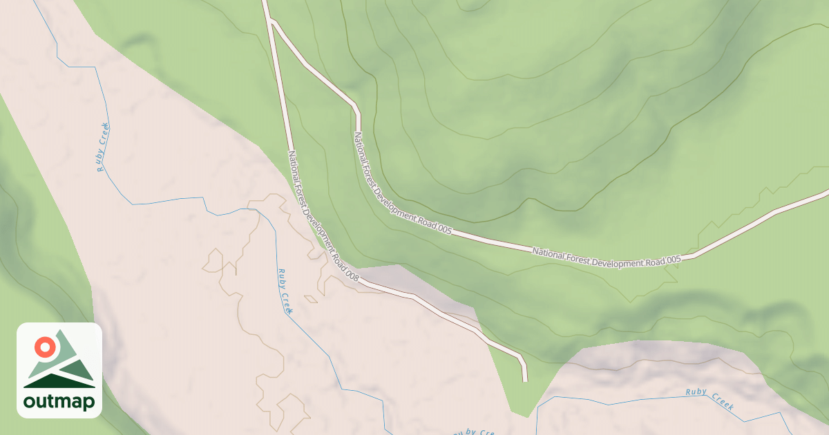Map of RUBY CREEK