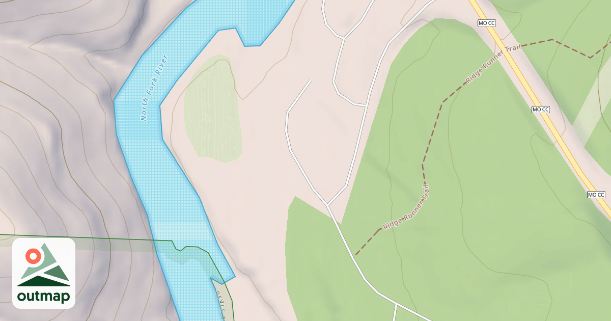 Map of NORTH FORK WATER PLAY SPUR