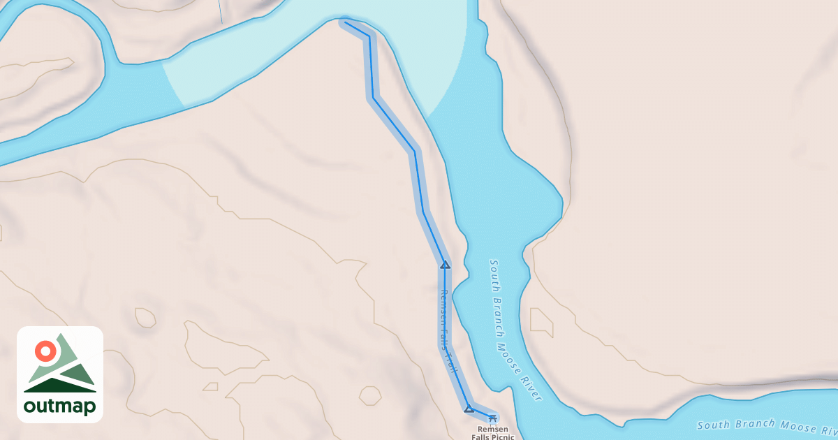 Map of Remsen Falls Trail
