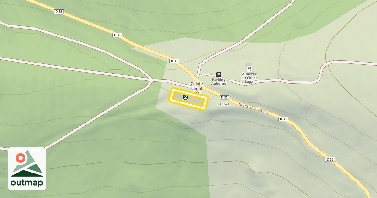 Map of Gîte et Station du Col de Légal