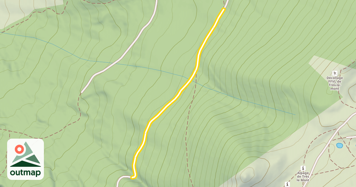 Map of Chemin rural dit des Moises