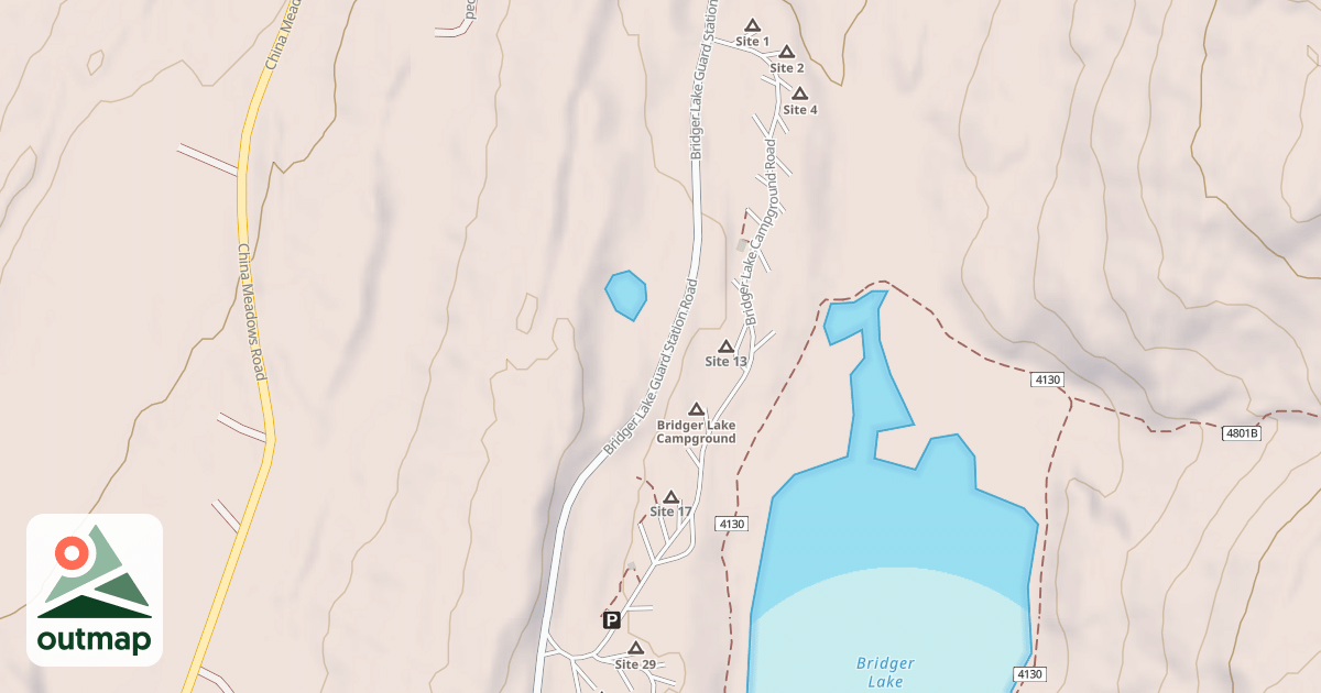 Map of BRIDGER LAKE CG