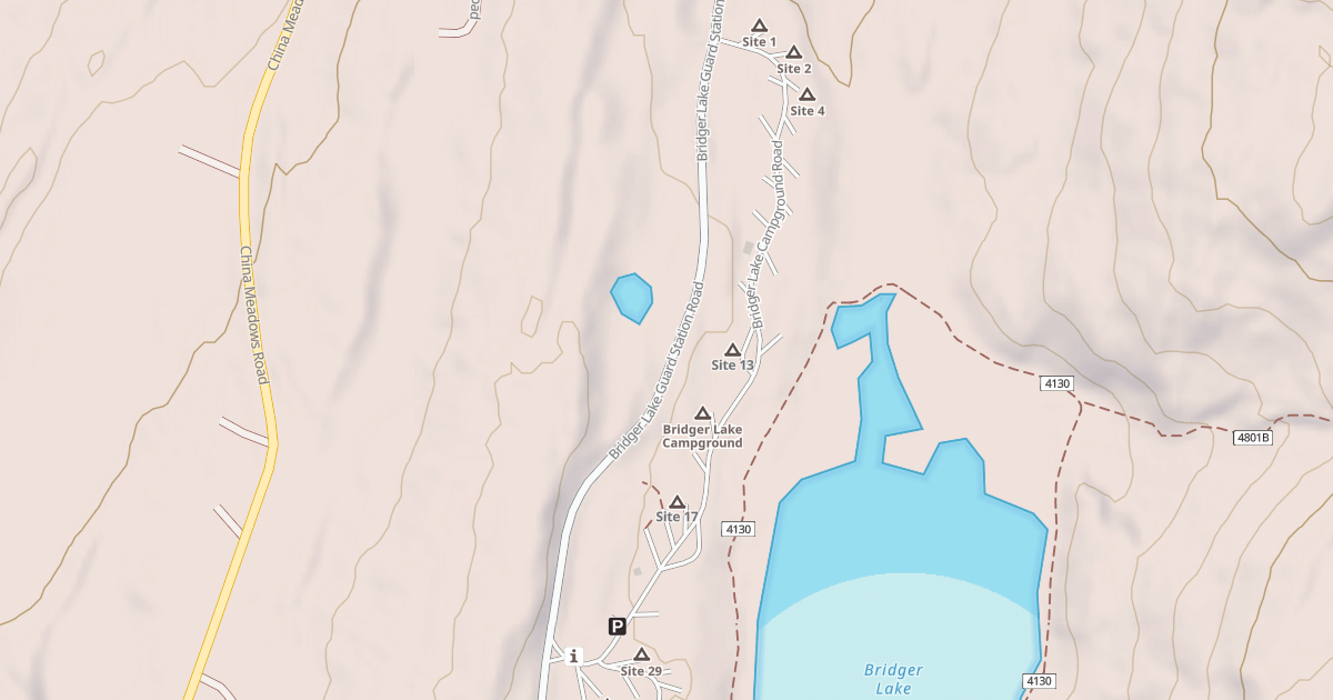 Map preview of BRIDGER LAKE CG