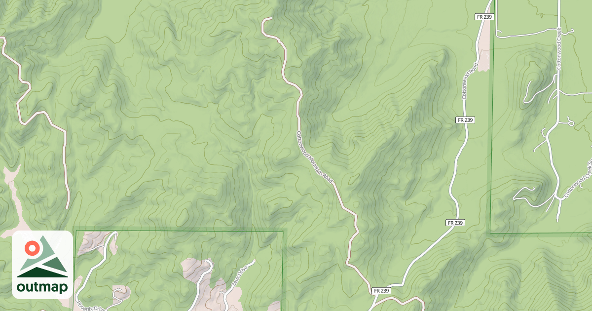 Map of COTTONWOOD MOUNTAIN