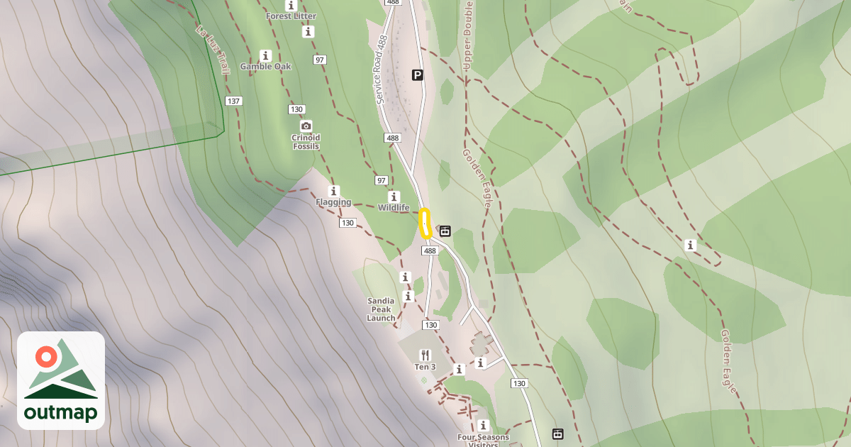 Map of Service Road 488