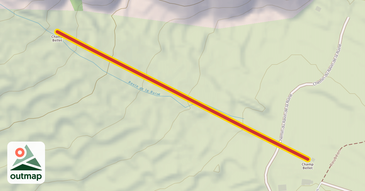 Map of Champ Bellet