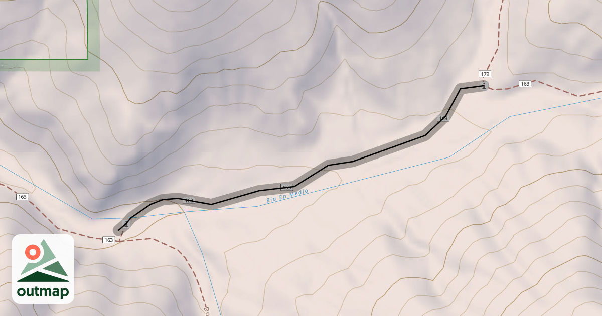 Map of Rio en Medio Trail (163)
