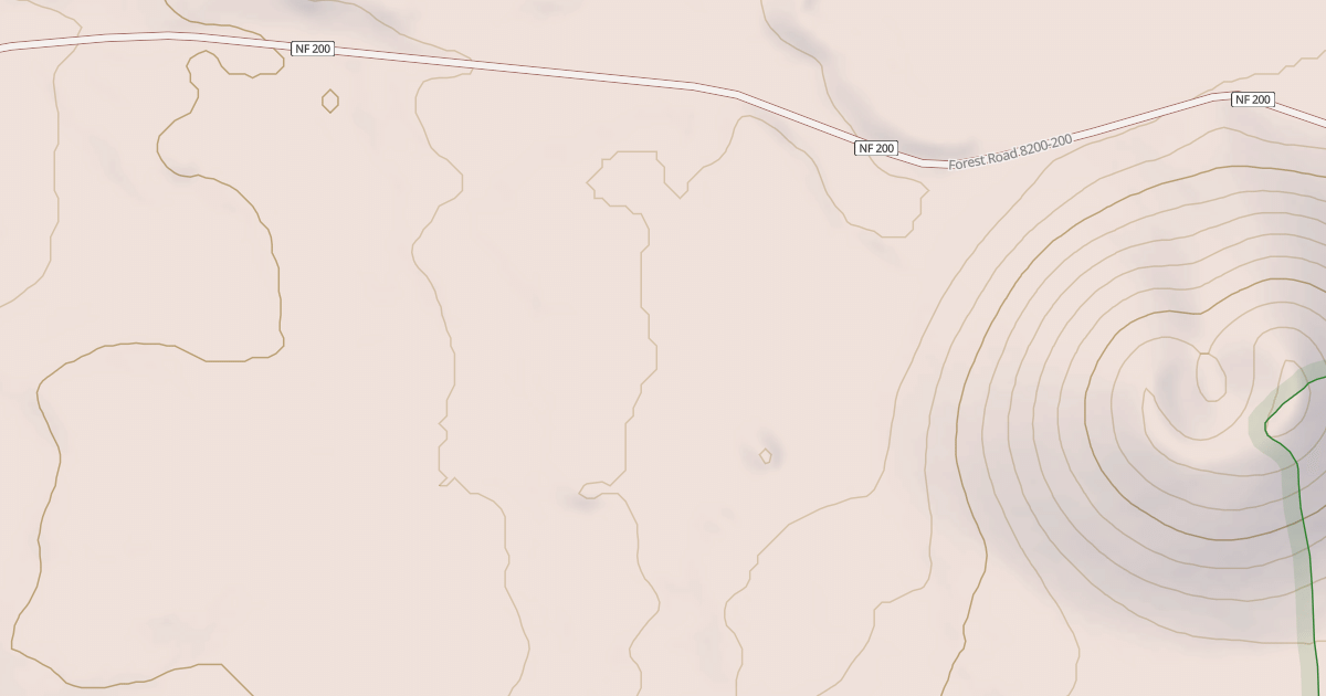 Map preview of USFS National Forest System Roads {4D716EA2-FADB-498E-BCDD-15BEB126B77D}