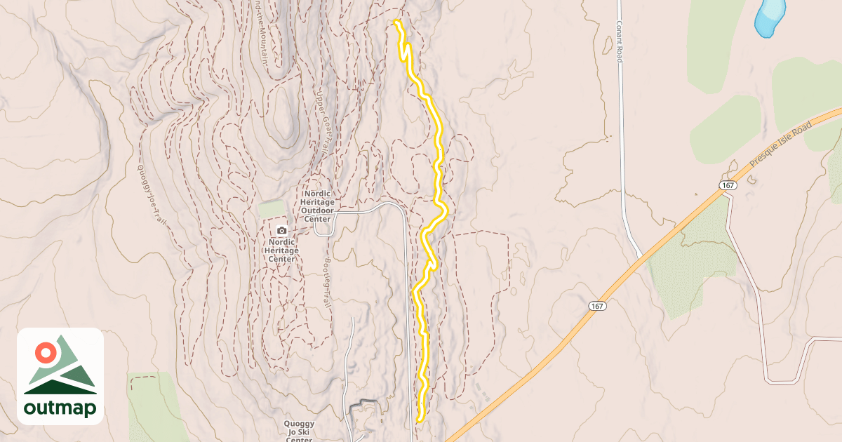 Map of Tom's Return Trail
