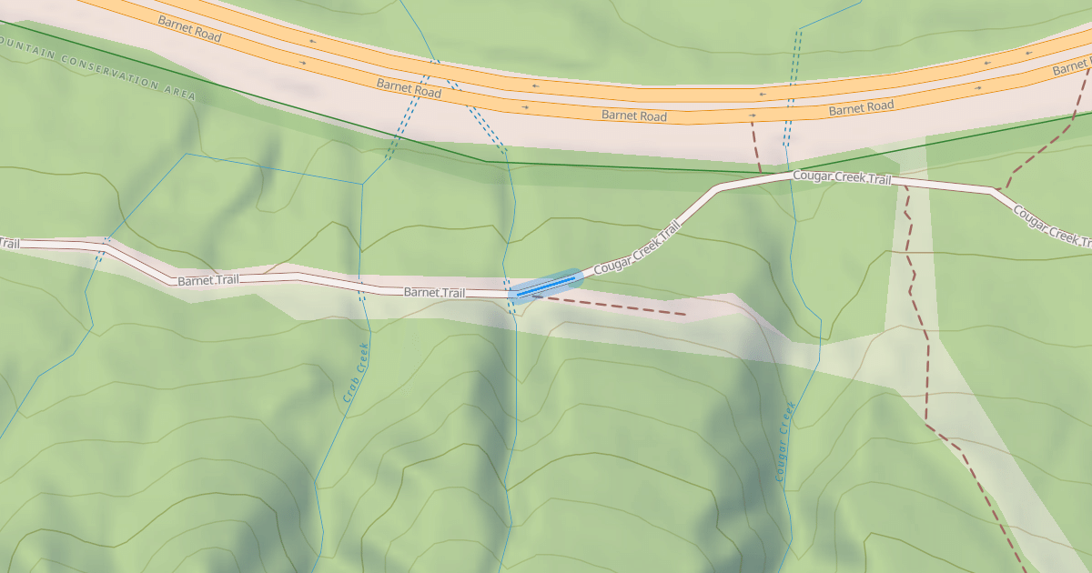 Map preview of Cougar Creek Trail