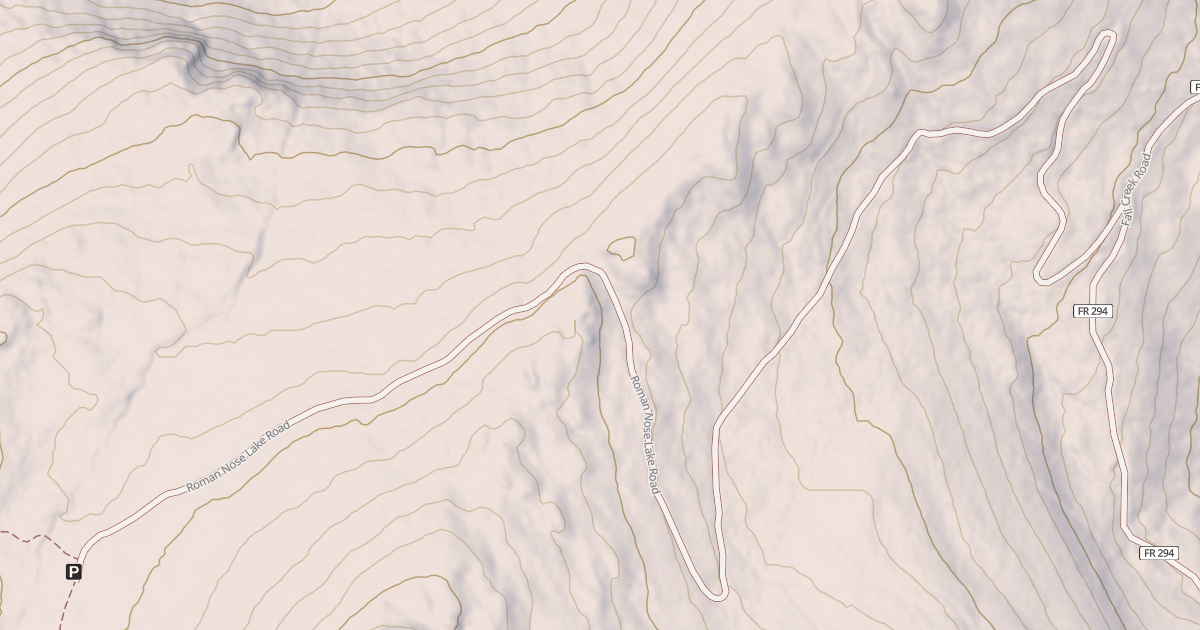Map preview of ROMAN NOSE LAKE