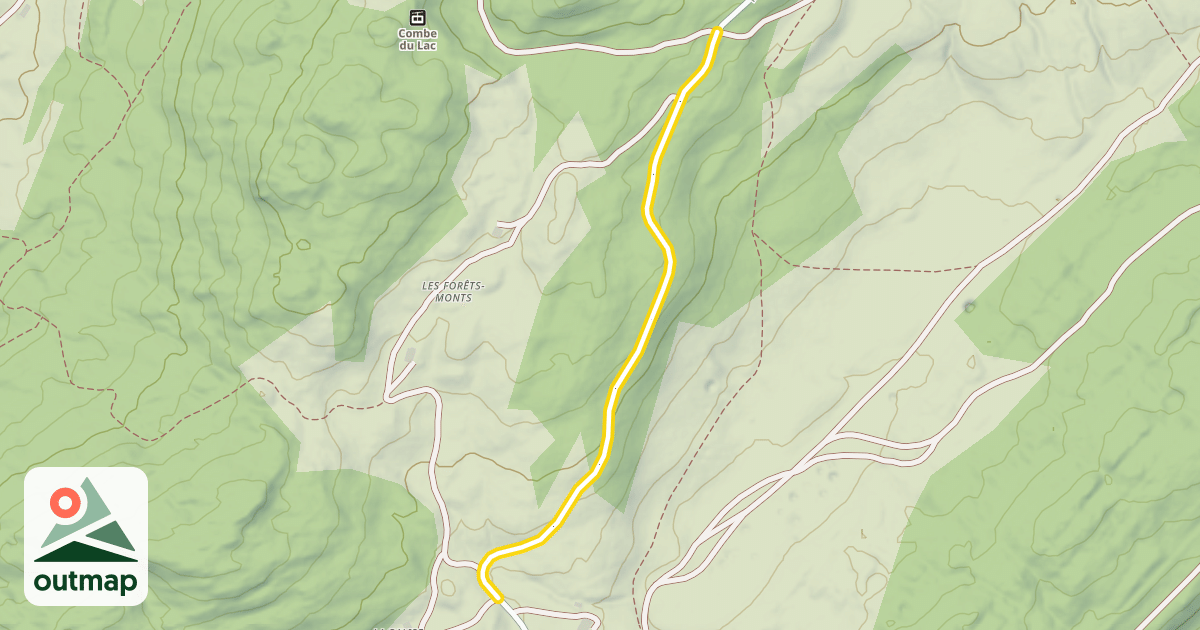 Map of Route Forestière des Forêts Monts