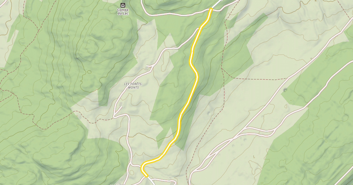Map preview of Route Forestière des Forêts Monts