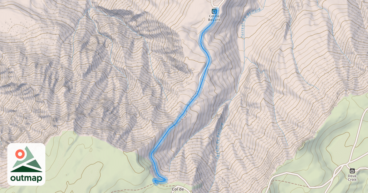 Map of Col de Bellard
