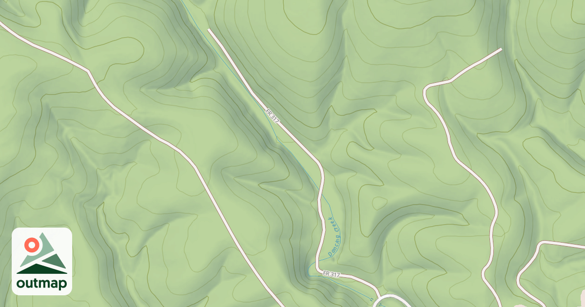 Map of DANCING CREEK