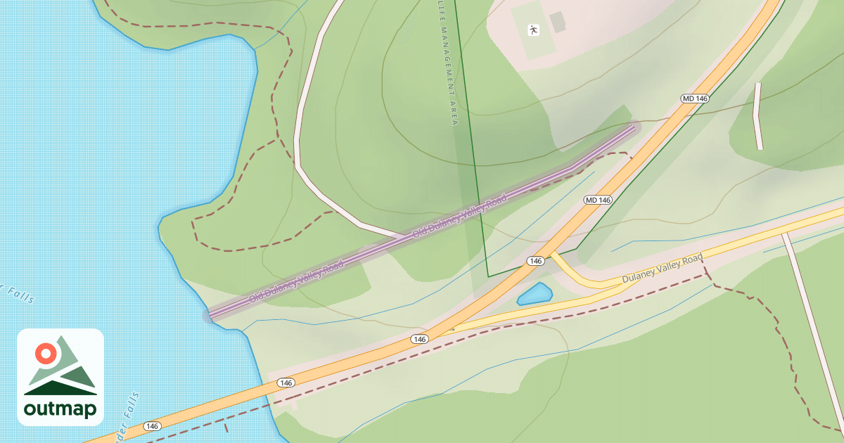 Map of Old Dulaney Valley Road