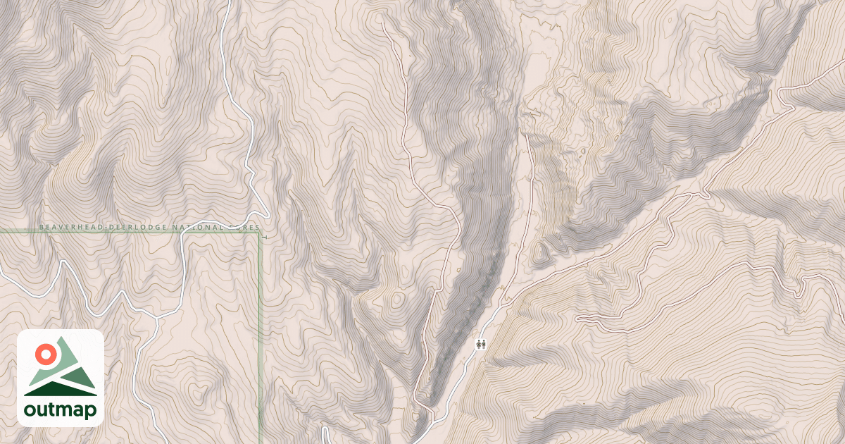 Map of BURNT DAM RIDGE