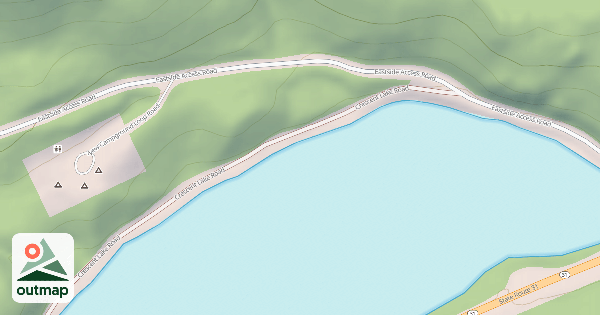 Map of CRESCENT LAKE