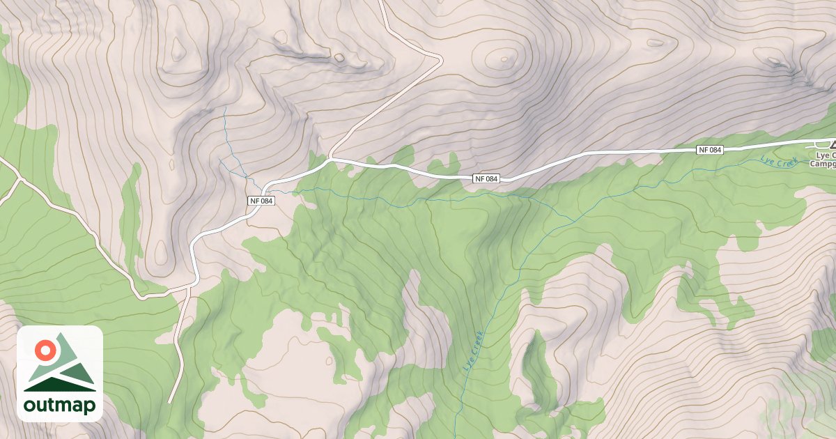 Map of LYE CREEK