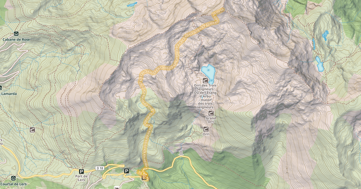 Map preview of Pic des Trois Seigneurs — Le Tir