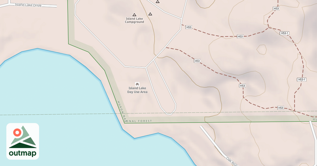 Map of ISLAND LAKE REC PARK