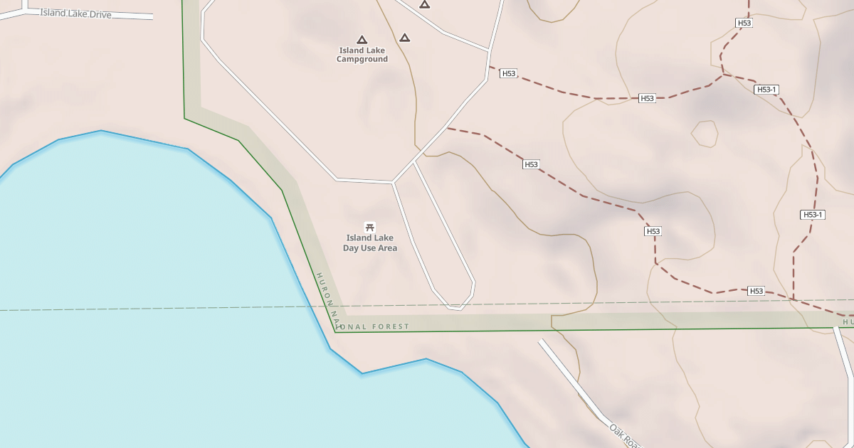 Map preview of ISLAND LAKE REC PARK