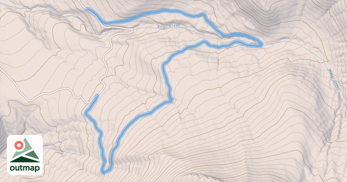 Map of Upper Bitter Creak Trail