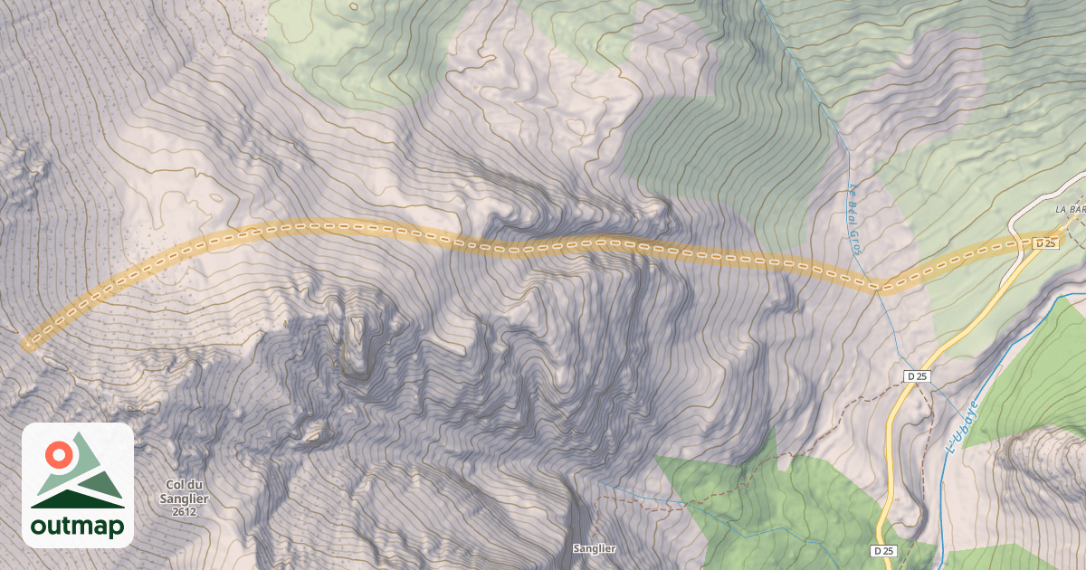Map of Col du Sanglier — les Barges