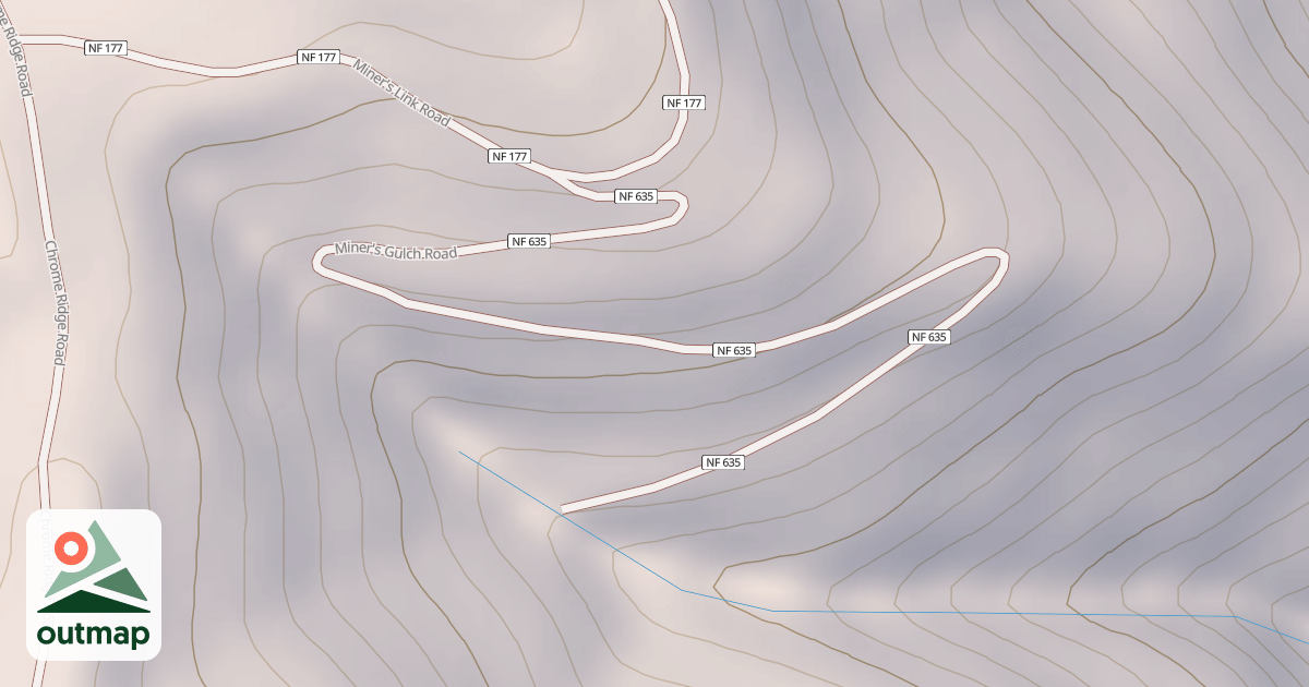 Map of MINERS GULCH