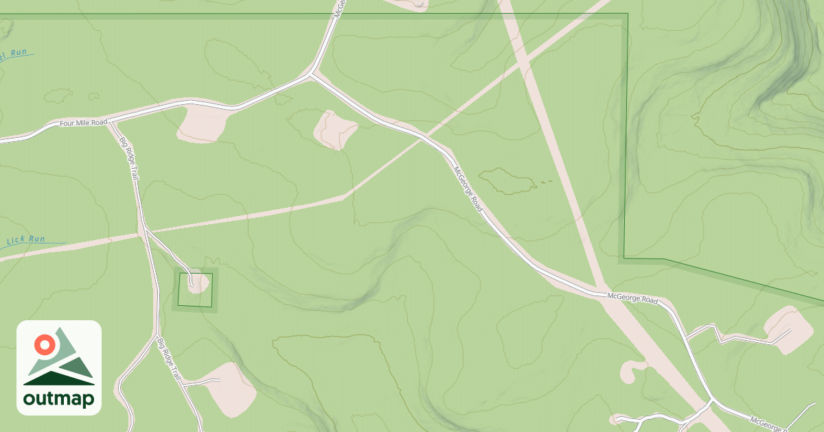 Map of S.B. Elliott State Park Snowmobile Trails
