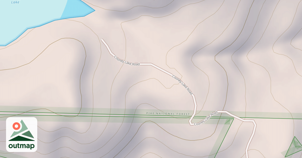 Map of COONEY LAKE