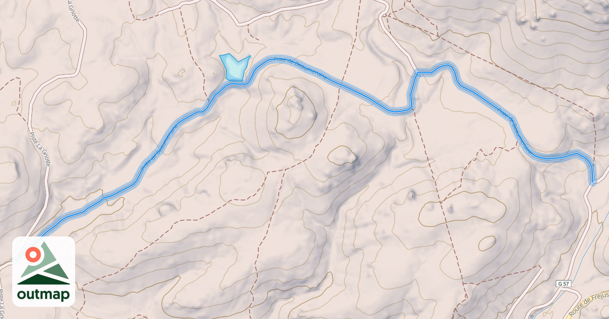 Map of Piste de Beaumeruine
