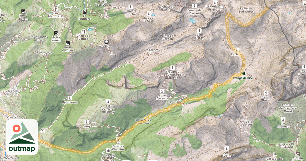 Map of Dent du Velan — La Revenette