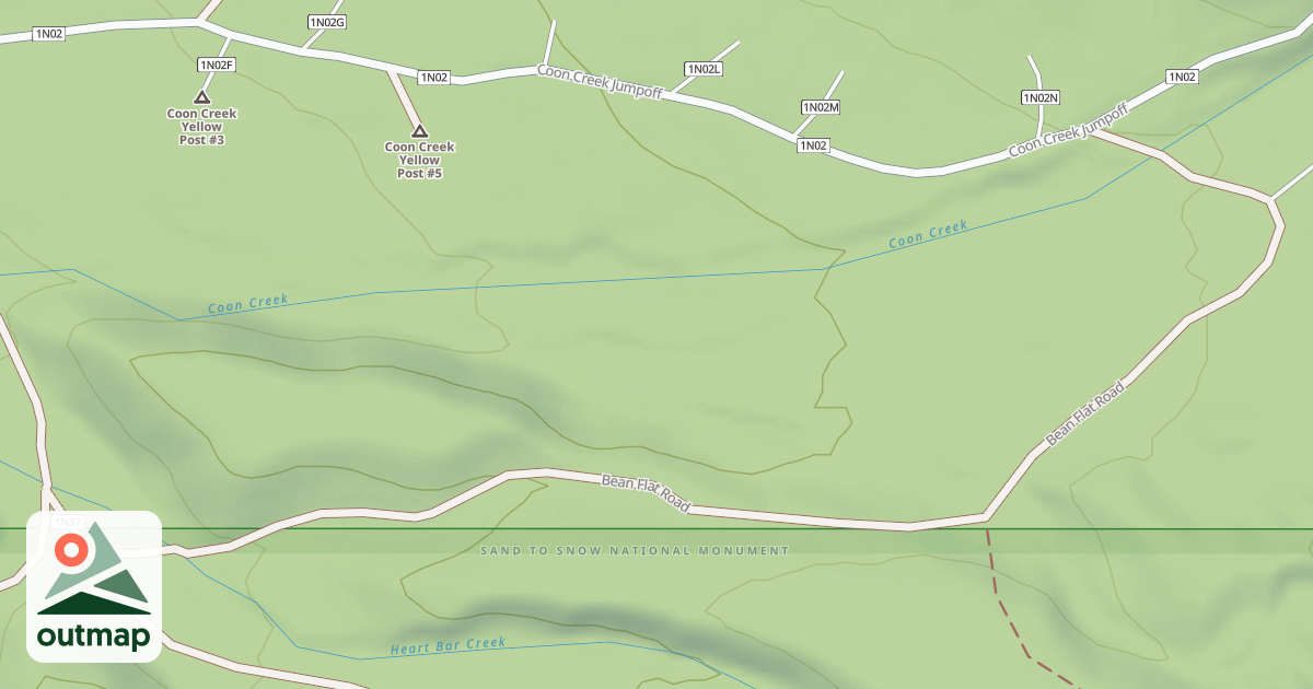Map of BEAN FLAT
