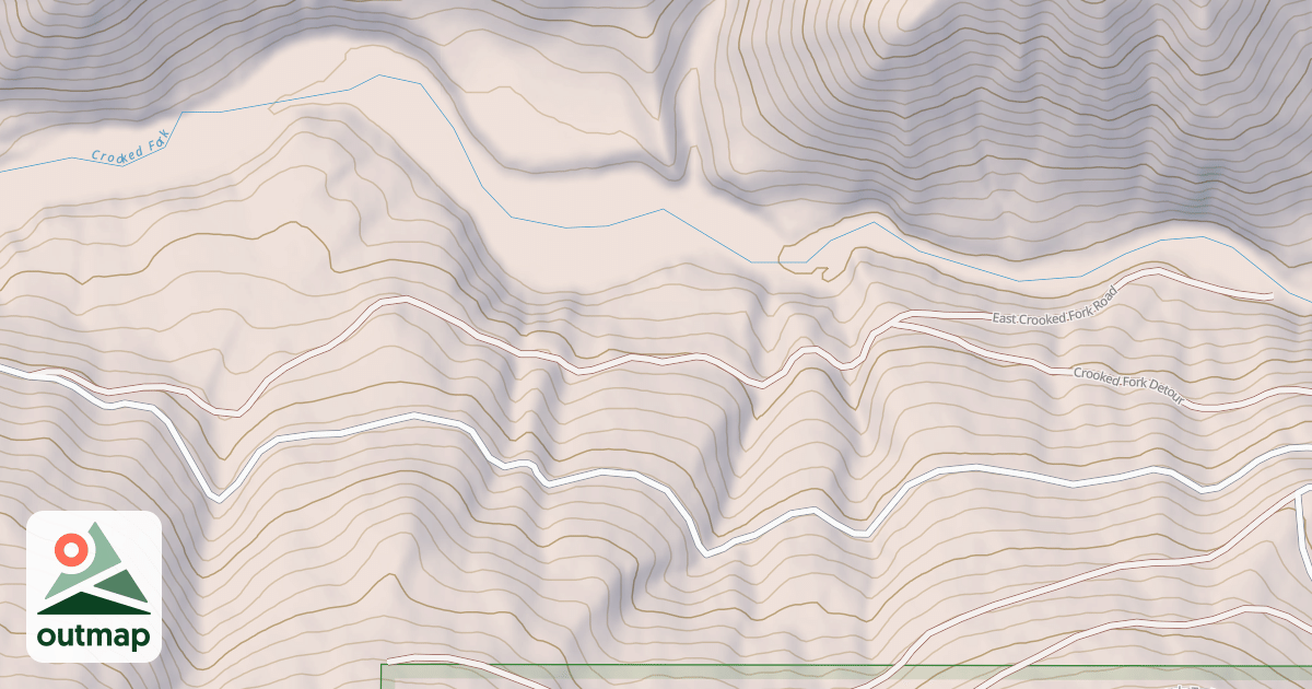 Map of EAST CROOKED FORK