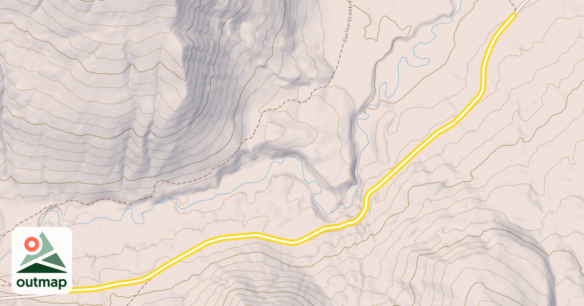 Map of South Fork North Horse Creek Trail